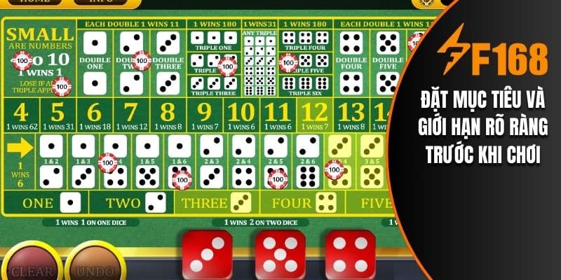 Đặt mục tiêu và giới hạn rõ ràng trước khi chơi